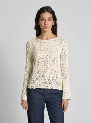 Sweter z dzianiny z okrągłym dekoltem model ‘NIVA’ Selected Femme