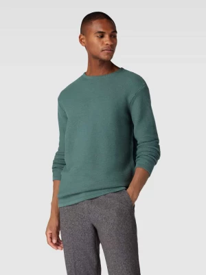 Sweter z dzianiny z okrągłym dekoltem model ‘OLES’ Minimum