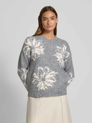 Sweter z dzianiny z okrągłym dekoltem model ‘omea’ b.Young