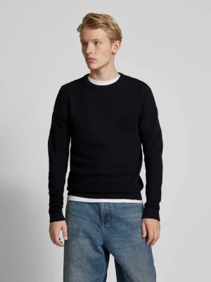 Sweter z dzianiny z okrągłym dekoltem model ‘OTTO’ jack & jones