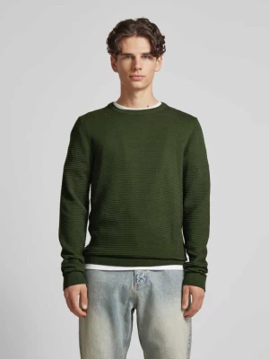 Sweter z dzianiny z okrągłym dekoltem model ‘OTTO’ jack & jones