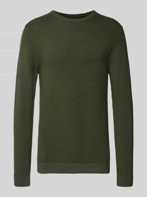 Sweter z dzianiny z okrągłym dekoltem model ‘OTTO’ jack & jones