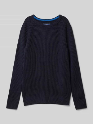 Sweter z dzianiny z okrągłym dekoltem model ‘PANNEL’ jack & jones