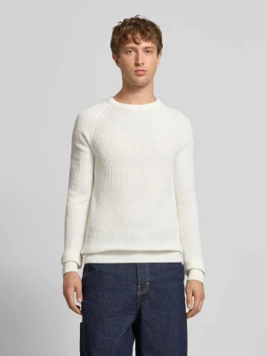 Sweter z dzianiny z okrągłym dekoltem model ‘PANNEL’ jack & jones