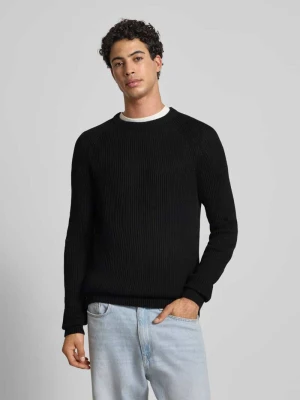 Sweter z dzianiny z okrągłym dekoltem model ‘PANNEL’ jack & jones