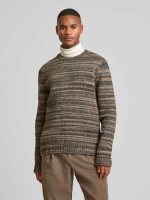 Sweter z dzianiny z okrągłym dekoltem model ‘PATELEY’ Barbour