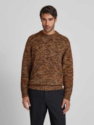 Sweter z dzianiny z okrągłym dekoltem model ‘PEPPER’ Selected Homme