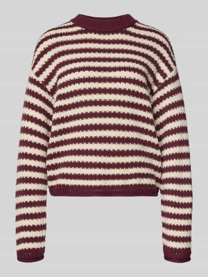 Sweter z dzianiny z okrągłym dekoltem model ‘PORTA’ YAS