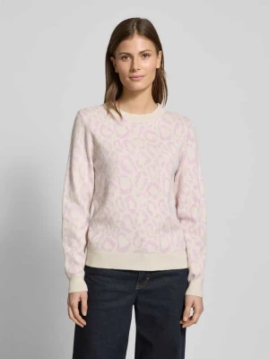 Sweter z dzianiny z okrągłym dekoltem model ‘RIL’ Vila