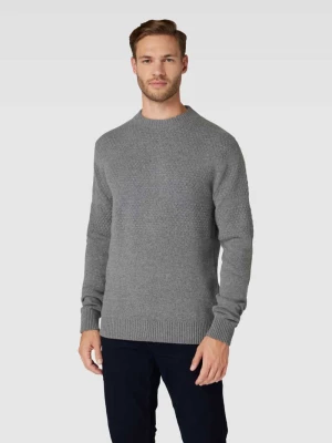 Sweter z dzianiny z okrągłym dekoltem model ‘SKIPPER’ Selected Homme