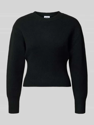 Sweter z dzianiny z okrągłym dekoltem Model 'SLOAN' Noisy May Czarny