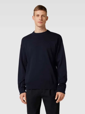 Sweter z dzianiny z okrągłym dekoltem model ‘Swart’ HUGO
