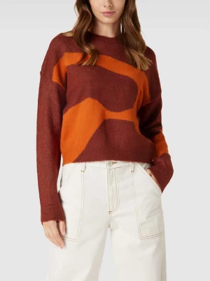 Sweter z dzianiny z okrągłym dekoltem model ‘SWIRL’ Noisy May