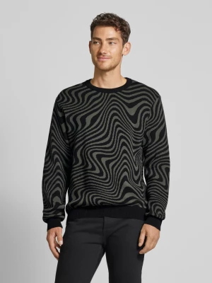 Sweter z dzianiny z okrągłym dekoltem model ‘Tardun Jumper’ Mazine