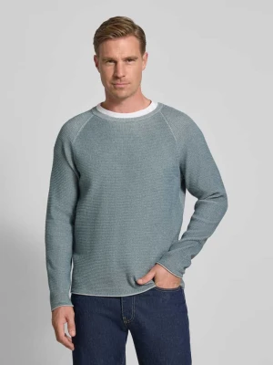 Sweter z dzianiny z okrągłym dekoltem model ‘TITZIAN’ drykorn