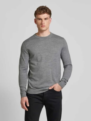 Sweter z dzianiny z okrągłym dekoltem model ‘TOWN’ Selected Homme