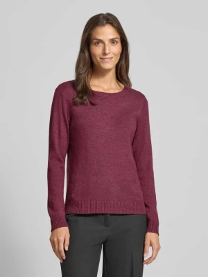 Sweter z dzianiny z okrągłym dekoltem model ‘Viril’ Vila