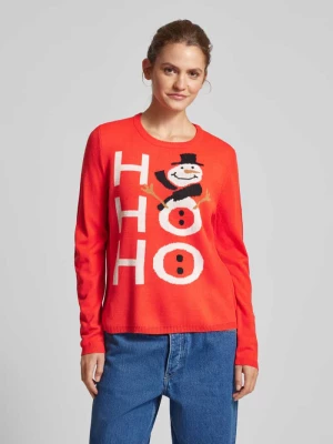 Sweter z dzianiny z okrągłym dekoltem model ‘XMAS SELFIE’ Only