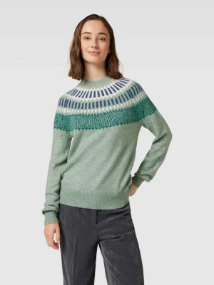 Sweter z dzianiny z okrągłym dekoltem montego
