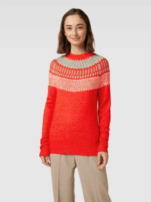 Sweter z dzianiny z okrągłym dekoltem montego
