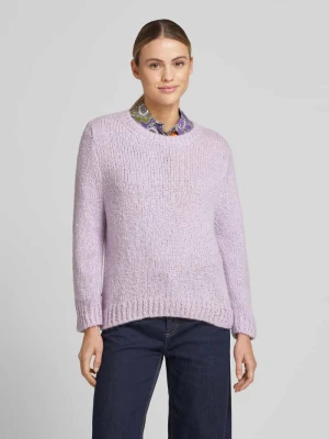Sweter z dzianiny z okrągłym dekoltem Oui