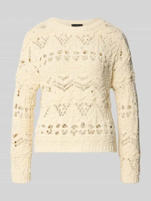 Sweter z dzianiny z okrągłym dekoltem Oui