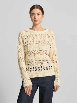 Sweter z dzianiny z okrągłym dekoltem Oui