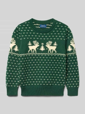 Sweter z dzianiny z okrągłym dekoltem Polo Ralph Lauren Kids