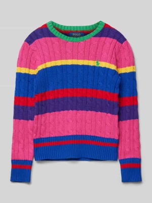 Sweter z dzianiny z okrągłym dekoltem RALPH LAUREN TEENS