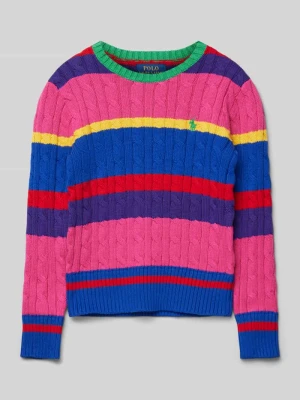 Sweter z dzianiny z okrągłym dekoltem Polo Ralph Lauren Teens