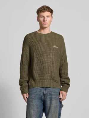 Sweter z dzianiny z okrągłym dekoltem REVIEW
