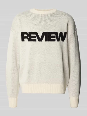 Sweter z dzianiny z okrągłym dekoltem REVIEW