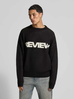 Sweter z dzianiny z okrągłym dekoltem REVIEW