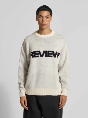 Sweter z dzianiny z okrągłym dekoltem REVIEW