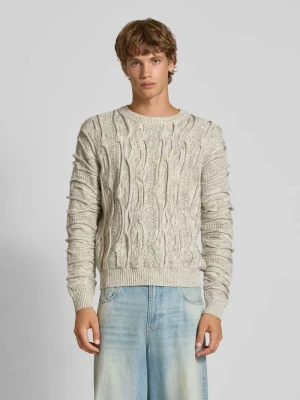 Sweter z dzianiny z okrągłym dekoltem REVIEW