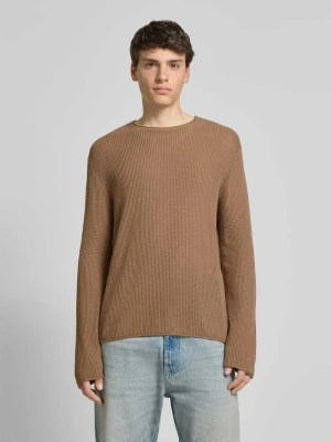 Sweter z dzianiny z okrągłym dekoltem REVIEW