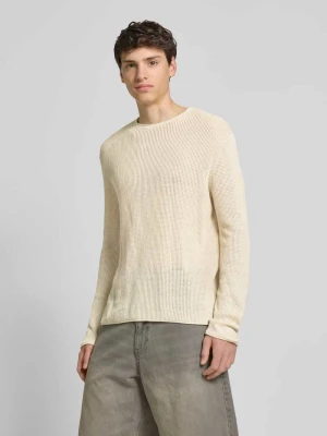 Sweter z dzianiny z okrągłym dekoltem REVIEW