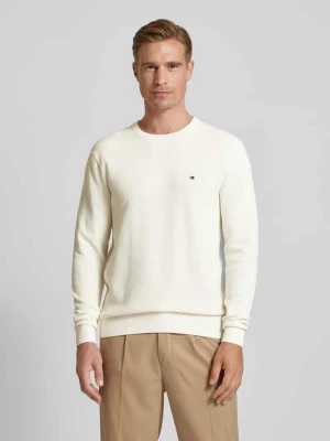 Sweter z dzianiny z okrągłym dekoltem CK Calvin Klein