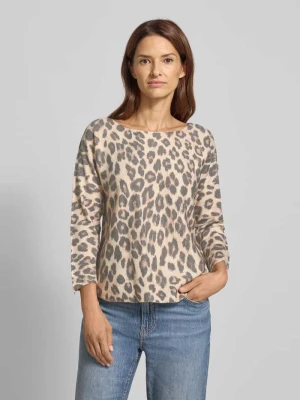 Sweter z dzianiny z okrągłym dekoltem ZABAIONE