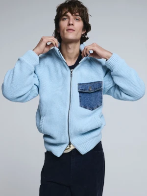 Dwustronnie rozpinany sweter z dzianiny Desigual