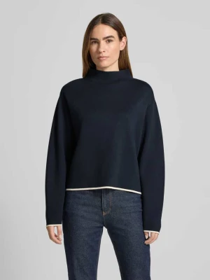 Sweter z dzianiny z prążkowaną stójką Jake*s Collection