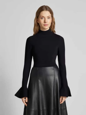 Sweter z dzianiny z prążkowaną stójką model ‘LAYNHA’ Ted Baker