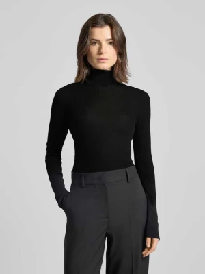 Sweter z dzianiny z prążkowanym golfem model ‘Kalis’ Joop!