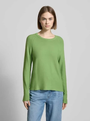 Sweter z dzianiny z prążkowanym, okrągłym dekoltem Marc O'Polo DENIM