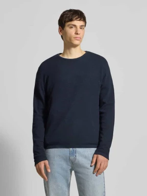Sweter z dzianiny z prążkowanym, okrągłym dekoltem model ‘GEORGE’ jack & jones