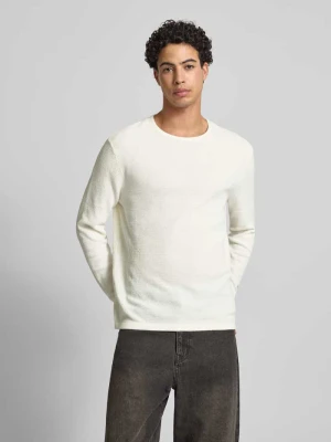 Sweter z dzianiny z prążkowanym, okrągłym dekoltem model ‘GEORGE’ jack & jones