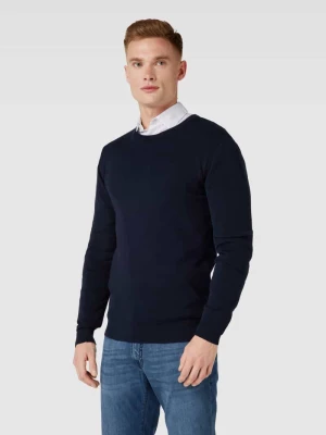 Sweter z dzianiny z prążkowanym, okrągłym dekoltem model ‘Jones’ Matinique