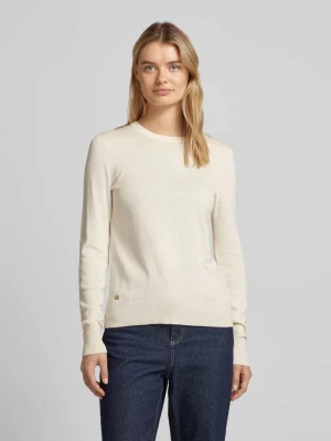 Sweter z dzianiny z prążkowanym, okrągłym dekoltem model ‘SHAVONNE’ Lauren Ralph Lauren