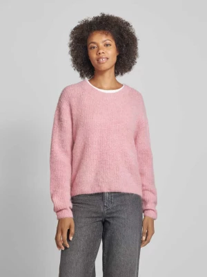 Sweter z dzianiny z prążkowanymi wykończeniami American vintage
