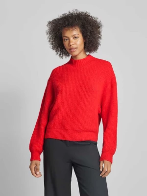 Sweter z dzianiny z prążkowanymi wykończeniami American vintage